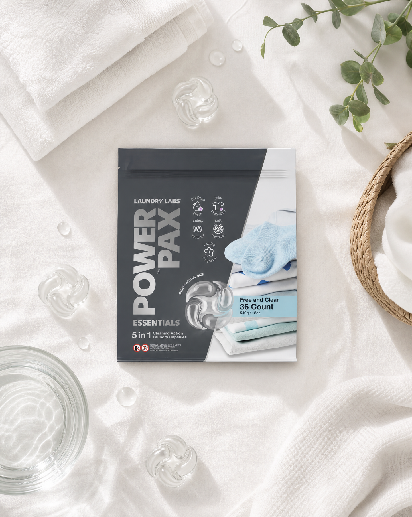 PowerPax™ 5-in-1 | Free & Clear Laundry Pod - 36 count