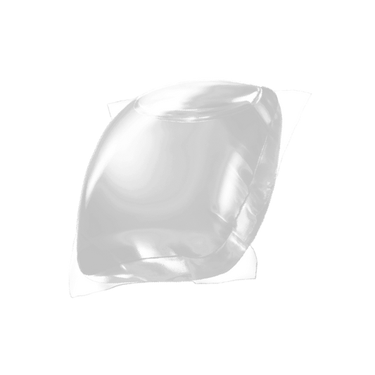 Transparent Free and Clear laundry capsule from Laundry Labs