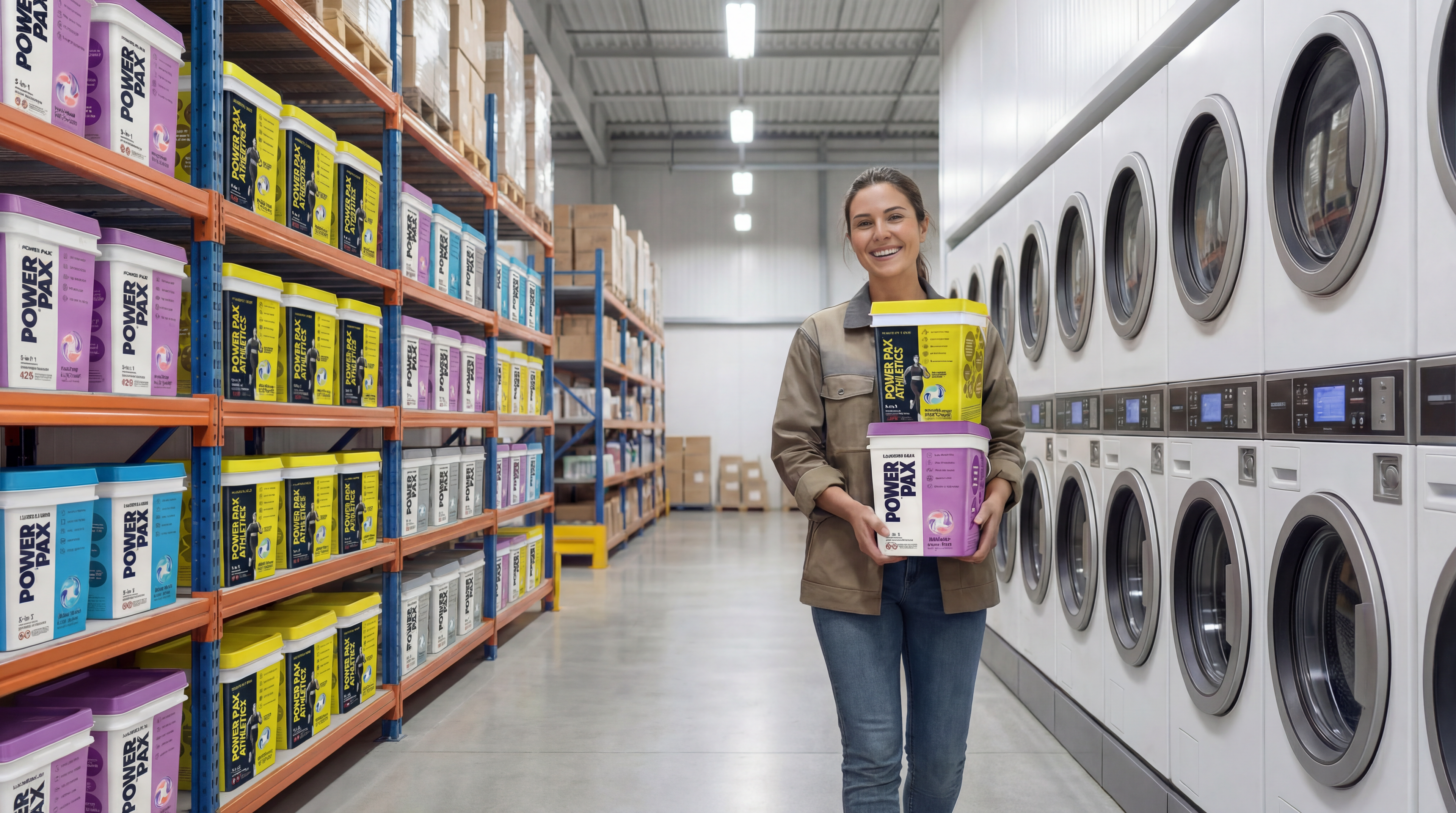 person holding laundry labs products