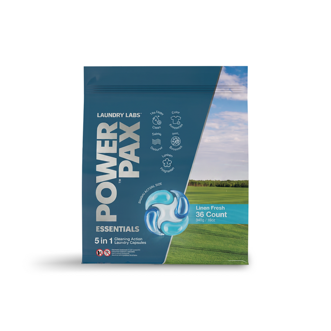 Laundry Labs Power Pax package with a scenic background