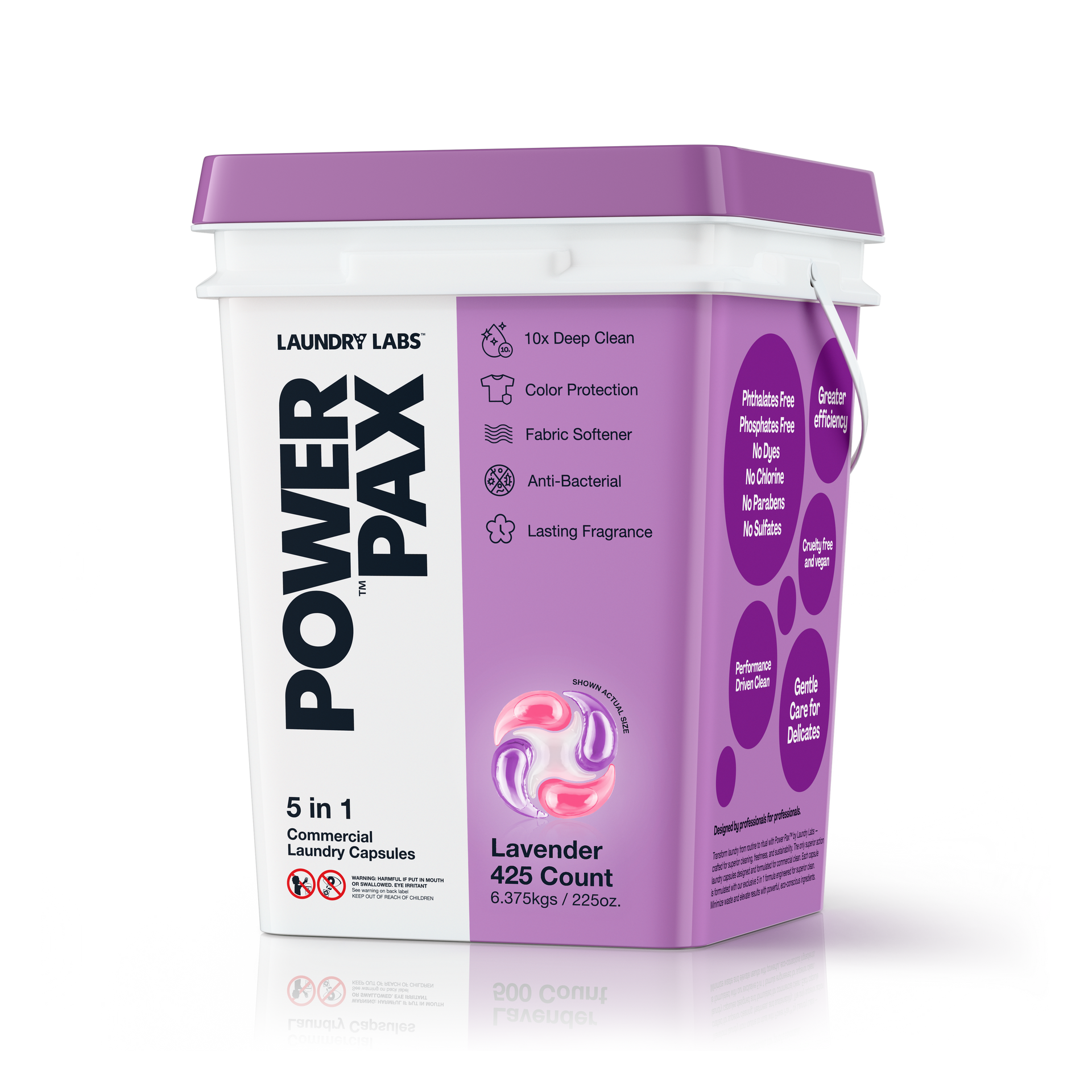5-in-1 Commercial Laundry Detergent Capsules – Lavender Scent