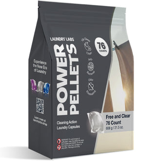 Power Pellets Commercial Laundry Detergent Pods – Free and Clear (76 ct)