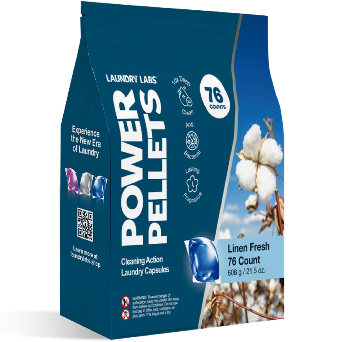Power Pax™ Power Pellets Laundry Detergent Pods – Linen Fresh (76 ct)